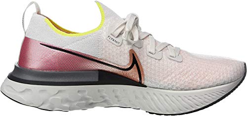 Nike React Infinity Run Flyknit, Zapatillas para Correr para Hombre, Grigio Platinum Tint Black Pink Blast, 43 EU