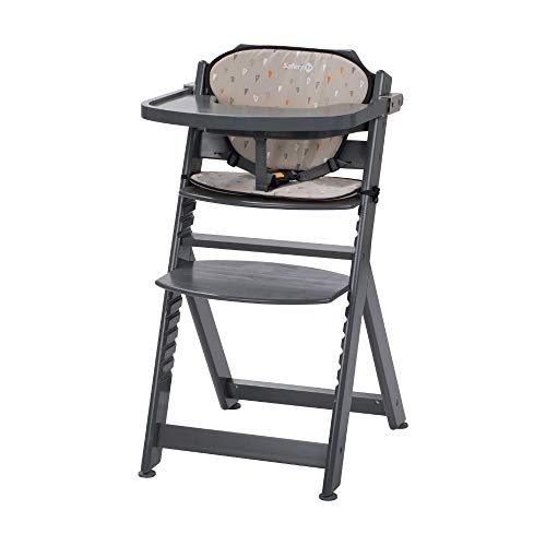 Safety 1st Timba con cojín, Trona de madera evolutiva, Trona para bebés con bandeja extraíble, Silla de altura regulable crece con el niño 6 meses - 10 años, color Warm Grey Safety 1st Timba con cojín, Trona de madera evolutiva, Trona para bebés con bandeja extraíble, Silla de altura regulable crece con el niño 6 meses - 10 años, color Warm Grey