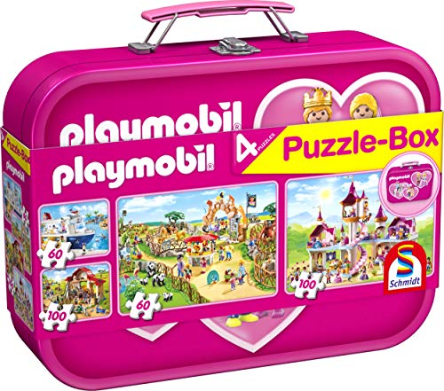 Schmidt Spiele- Puzzle-Box: Playmobil 56498-Puzzle, Color Rosa (56498)