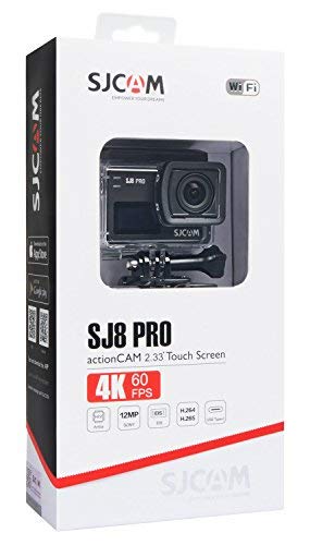 SJCAM SJ8 Pro Digital Action Camera with Touchscreen 60fps 4k Ultra Full HD EIS Stabilized Raw Image 1200mAh High Capacity Battery 5G WiFi Sports CAM (E-Commerce Packaging)