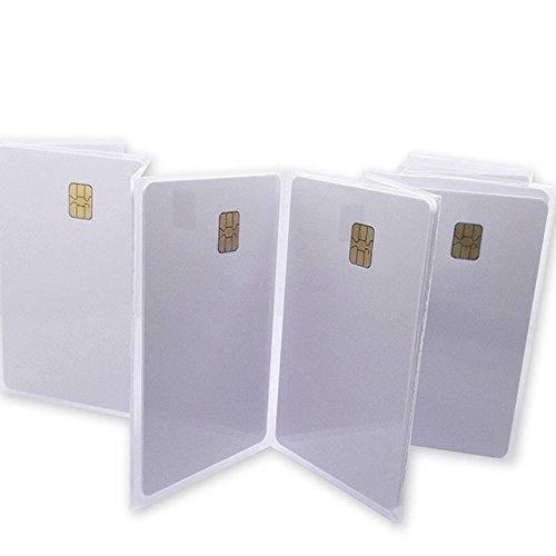 Tarjeta Chip Tecnologia FM4442 blanco contacto chip IC tarjetas de memorio de 256 Bytes (PAQUETE DE 20)