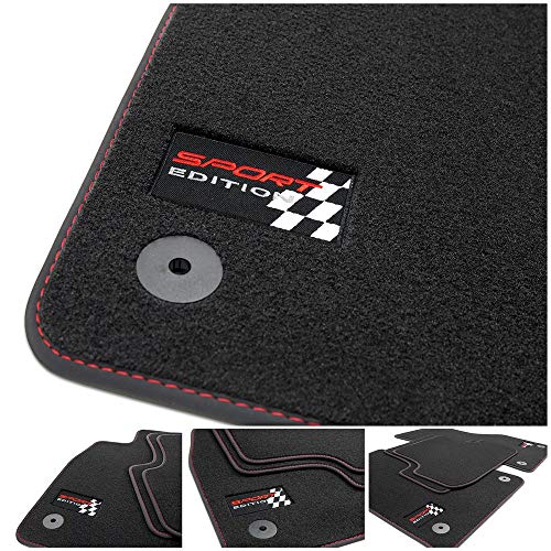 Accesorionline Alfombrillas Seat Leon I 1999-2005 MK1 Bordes Rojos alfombras 1M Sport