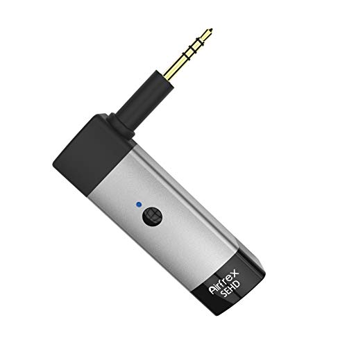 Airfrex - Adaptador Bluetooth y receptor de audio inalámbrico con micrófono y conector jack de 2,5 mm para auriculares Sennheiser HD598, HD598Cs, HD598SE, HD595, HD599, HD559 y HD569, HD579