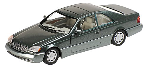 Mercedes 600 SEC Coupe (C140) , metálico-verde, 1992, Modelo de Auto, modello completo, Minichamps 1:43