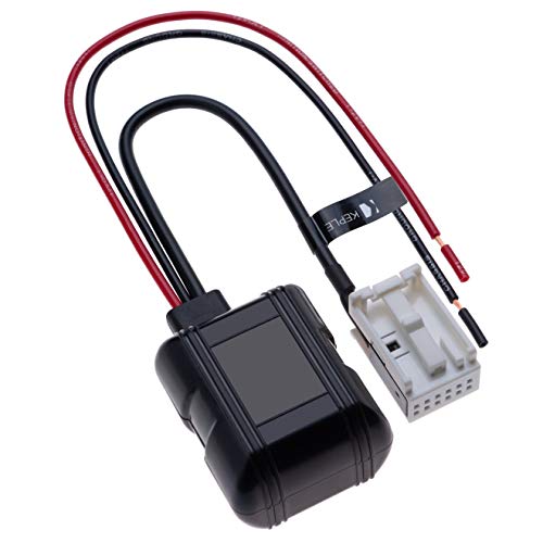 Módulo Bluetooth - 12 Pines Adaptador inalámbrico de Música Cable Auxiliar Audio Estéreo | Compatible con Peugeot 207 307 308 407 1007 4007 Citroen C2 C3 C4 C5 C6 C8 RD4 Berlingo Jumpy Synergie | 12V