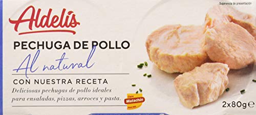 Aldelís Conserva Pechuga de Pollo al Natural Pack 16 x 2 Unidades de 160 g Aldelís Conserva Pechuga de Pollo al Natural Pack 16 x 2 Unidades de 160 g