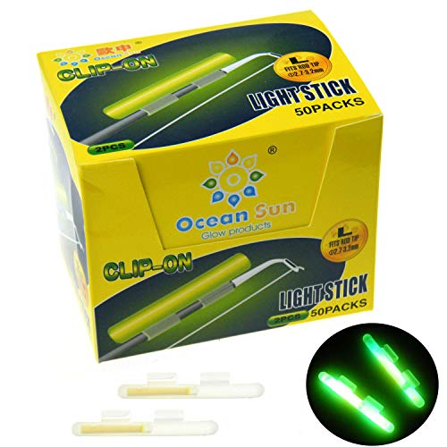 Con clip. Varilla de luz fluorescente para pesca (100 unidades, M L XL), 100 Pcs L 2.7-3.2mm