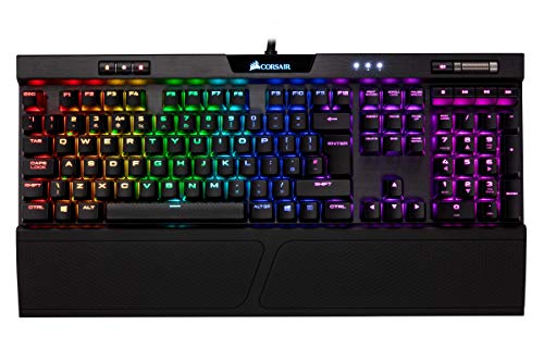 Corsair K70 RGB MK.2 Teclado Mecánico, USB, Alámbrico, Tamaño Único, Cherry MX Red (Suave y rápido)