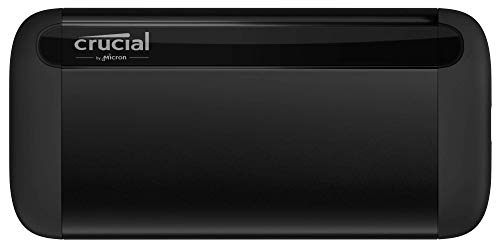 Crucial CT1000X8SSD9, 1 TB, X8 Portable SSD, de hasta 1050MB/s, USB 3.2, USB-C, USB-A Crucial CT1000X8SSD9, 1 TB, X8 Portable SSD, de hasta 1050MB/s, USB 3.2, USB-C, USB-A
