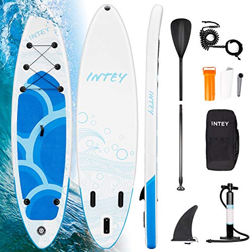 INTEY Tabla Paddle Surf Hinchable 305×76×15cm, Sup Paddle Remo Ajustable, Tabla Stand Up Paddle Board, Bomba de Doble, Seguridad – Modelo Onaga INTEY Tabla Paddle Surf Hinchable 305×76×15cm, Sup Paddle Remo Ajustable, Tabla Stand Up Paddle Board, Bomba de Doble, Seguridad – Modelo Onaga