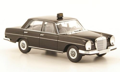 Mercedes 280 SE (W108), taxi, negro, Modelo de Auto, modello completo, Brekina Starmada 1:87