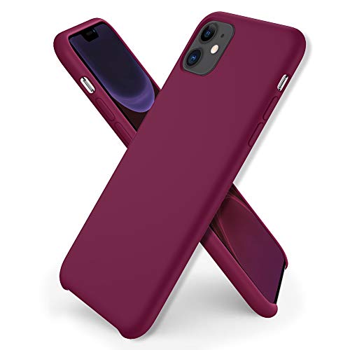ORNARTO Funda Silicone Case para iPhone 11, Carcasa de Silicona Líquida Suave Antichoque Bumper para iPhone 11 (2019) 6,1 Pulgadas-Vino Rojo ORNARTO Funda Silicone Case para iPhone 11, Carcasa de Silicona Líquida Suave Antichoque Bumper para iPhone 11 (2019) 6,1 Pulgadas-Vino Rojo