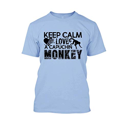 Top-Kevin Hombre's Love Capuchin Monkey Mens Shirt, T Shirts Gift for Womens