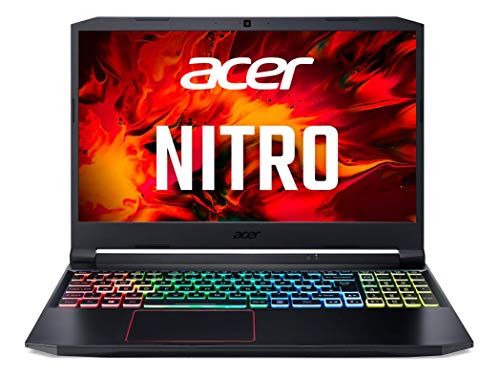 Acer Nitro 5 - Ordenador portátil 15.6" FullHD - (Intel Core i7-10750H, 8GB RAM, 512GB SSD, NvidiaGeForce GTX1650-4GB, Windows 10 Home) negro - Teclado QWERTY Español