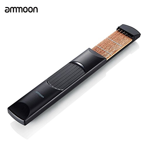 ammoon Portátil de Bolsillo de la Guitarra Acústica Herramienta Práctica Acorde Gadget Entrenador de 6 Secuencias 6 Fret Modelo para el Principiante