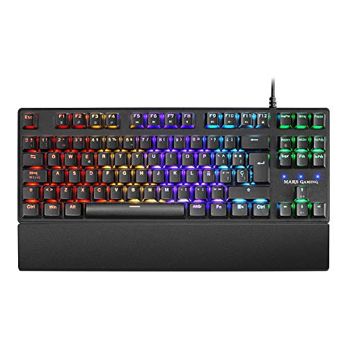 Mars Gaming MKXTKL, teclado mecánico switch azul, LED 5 colores 10 efectos, ES Mars Gaming MKXTKL, teclado mecánico switch azul, LED 5 colores 10 efectos, ES