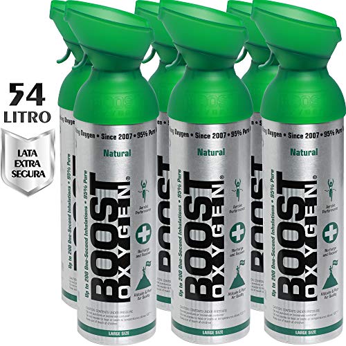 Oxígeno puro en lata – Natural, 54L de oxígeno puro al 95% en 6 latas portátiles de 9L, que proporcionan más de 900 inhalaciones. Aumenta la resistencia, recuperación, agudeza mental y rendimiento Oxígeno puro en lata – Natural, 54L de oxígeno puro al 95% en 6 latas portátiles de 9L, que proporcionan más de 900 inhalaciones. Aumenta la resistencia, recuperación, agudeza mental y rendimiento