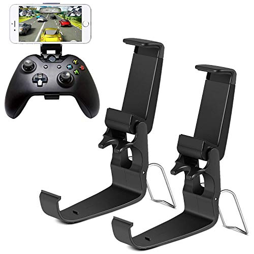 HJD Store 2 unidades de soporte para teléfono móvil, soporte plegable para smartphones para iPhone/One-Plus/LG/Huawei/HTC, compatible con Xbox One/Steelseries Nimbus/Steam Controller