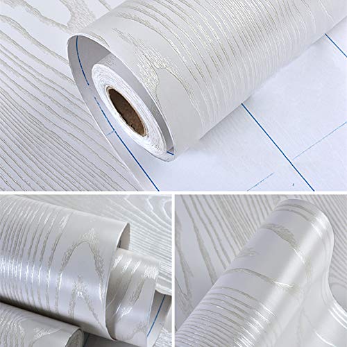 Hode Vinilos Decorativos Rollo Papel Adhesivo para Muebles Puerta Espesar Pegatina Autoadhesivo Impermeable Madera Blanco 40×200cm Hode Vinilos Decorativos Rollo Papel Adhesivo para Muebles Puerta Espesar Pegatina Autoadhesivo Impermeable Madera Blanco 40×200cm