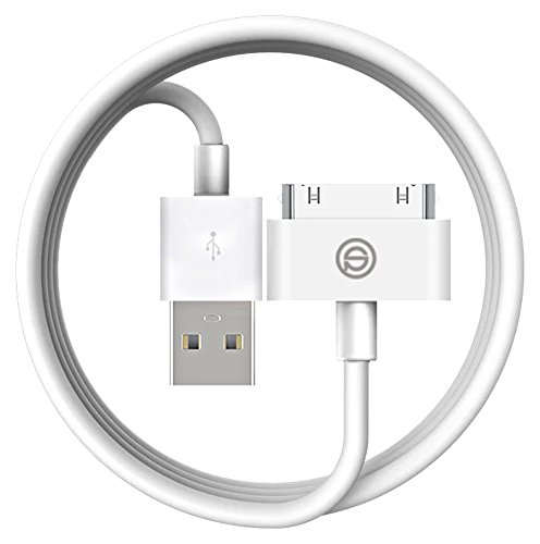 OPSO [Apple MFi Certified] Cable de sincronización y carga USB de 30 pines para Apple iPhone 4 4S, iPod y iPad 3ª Generación - 4,0 pies (1,2 metros) - Blanco