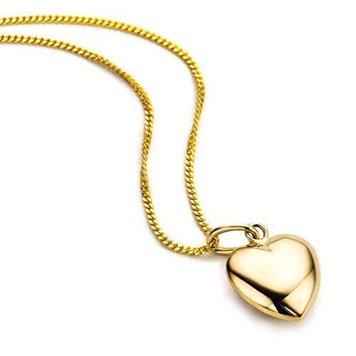 Orovi Collar Señora Corazón con cadena en Oro Amarillo Oro 9 Kt / 375 Cadena 45 Cm