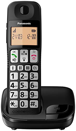 Panasonic KX-TGE310SPB- Teléfono Fijo Inalámbrico (LCD Grande, Teclas Grandes, Agenda de 50 Números, Bloqueo de Llamadas, Modo ECO, Compatible con Audífonos) - Color Negro Panasonic KX-TGE310SPB- Teléfono Fijo Inalámbrico (LCD Grande, Teclas Grandes, Agenda de 50 Números, Bloqueo de Llamadas, Modo ECO, Compatible con Audífonos) - Color Negro