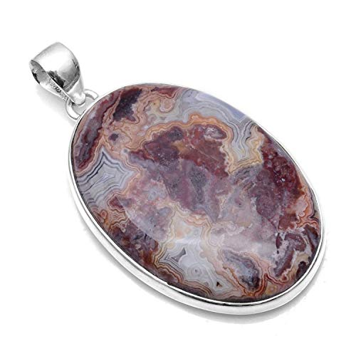 Silver Palace Colgantes de ágata de Encaje Laguna Mexicana Mexicana Natural de Plata de Ley 925 para Mujeres y niñas Silver Palace Colgantes de ágata de Encaje Laguna Mexicana Mexicana Natural de Plata de Ley 925 para Mujeres y niñas