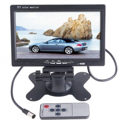 BW 7 pulgadas HD 800 * 480 TFT Color LCD Monitor de coche Car Rear View Cámara de apoyo para la cabeza Monitor DVD VCR de control remoto Monitor de apoyo Rotación de la pantalla y 2 AV entrada BW 7 pulgadas HD 800 * 480 TFT Color LCD Monitor de coche Car Rear View Cámara de apoyo para la cabeza Monitor DVD VCR de control remoto Monitor de apoyo Rotación de la pantalla y 2 AV entrada