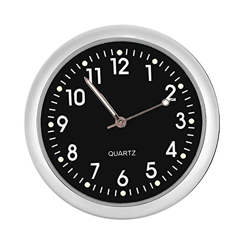 Coche Salpicadero reloj clásico pequeño mesa redonda reloj de cuarzo en placa con luminated luz Mini Noctilucent reloj relojes para la decoración de Auto