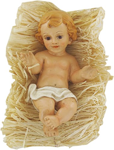 Ferrari & Arrighetti Figuras Belén: Niño Jesús en la cuna de 14 cm para Nacimiento