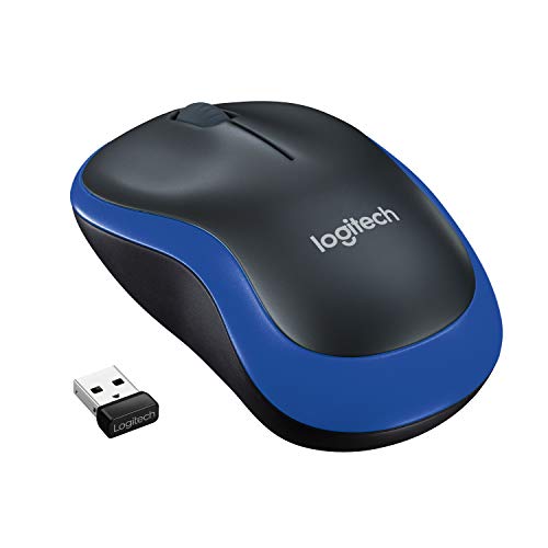 Logitech M185 Ratón Inalámbrico, 2,4 GHz con Mini Receptor USB, Batería 12 Meses, Seguimiento Óptico 1000 DPI, Ambidiestro, PC/Mac/Portátil, Azul