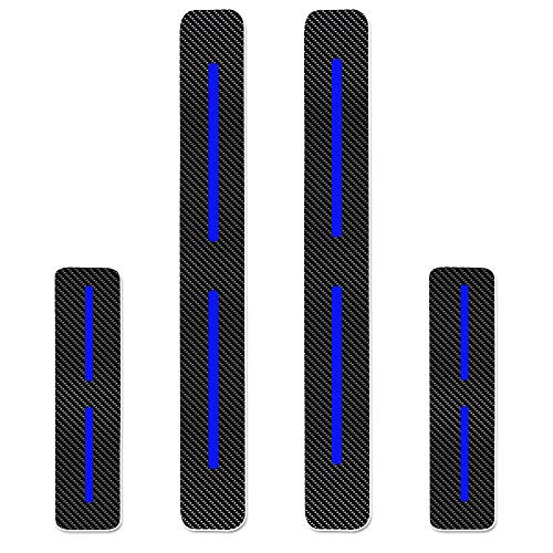 Protectores de Umbral de la Puerta del Coche para Aygo Yaris Auris Nouveau Prius Verso Avensis GT86 Land Cruiser Hilux 4D Vinilo Fibra de Carbono Adhesiva Pegatinas Azul 4 Piezas Protectores de Umbral de la Puerta del Coche para Aygo Yaris Auris Nouveau Prius Verso Avensis GT86 Land Cruiser Hilux 4D Vinilo Fibra de Carbono Adhesiva Pegatinas Azul 4 Piezas