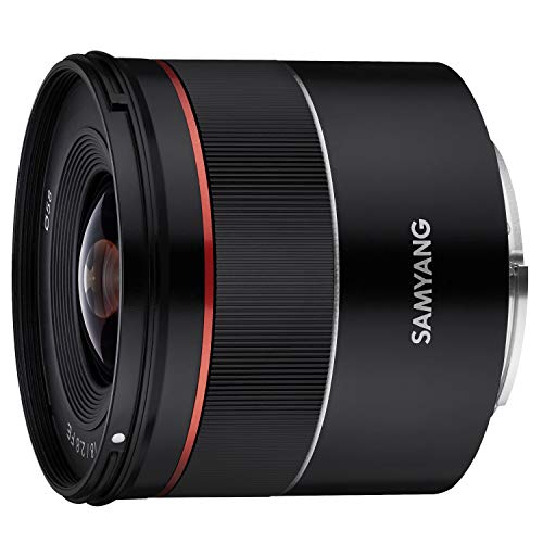 Samyang AF 18MM F2.8 FE SONY E - Objetivo de gran angular para cámaras réflex Sony Alpha (montura tipo E), con formato completo y sensor APS-C, color negro