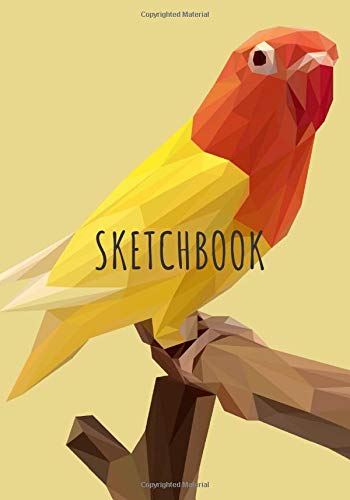 Sketchbook: Drawing book Lovebird Agapornis Inseparable Bird, large size for drawing, sketch, painting, watercolor, creation: 100 pages. Notebook and ... ideal for colored pencil, Parakeet Budgerigar