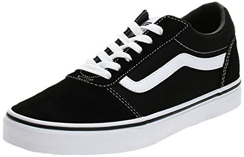 Vans Ward Canvas, Zapatillas Hombre, Negro ((Suede/Canvas) Black/White C4R), 44 EU Vans Ward Canvas, Zapatillas Hombre, Negro ((Suede/Canvas) Black/White C4R), 44 EU
