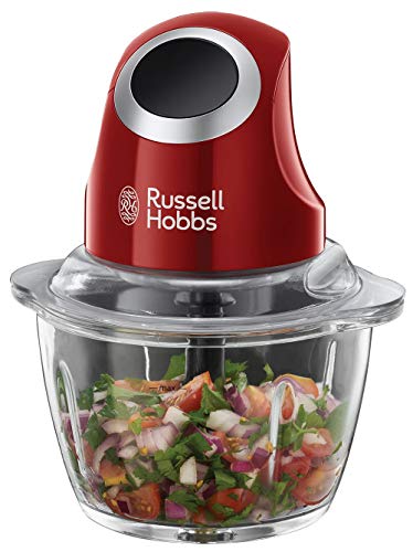 Russell Hobbs Desire - Picadora de Alimentos (Picadora Eléctrica, 200 W, Cuchillas Inox, Rojo, sin BPA) - ref. 24660-56