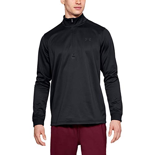 Under Armour Fleece Sudadera para Hombre, Camiseta de Manga Larga con Media Cremallera, Sudadera de Deporte Transpirable y elástica, Black/Black (001), MD Under Armour Fleece Sudadera para Hombre, Camiseta de Manga Larga con Media Cremallera, Sudadera de Deporte Transpirable y elástica, Black/Black (001), MD
