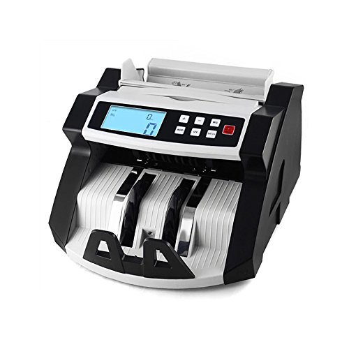 Aibecy Contador de billetes y Detector Automático Mostrador Máquina LCD Monitor con UV MG Falsificación para para Multi Moneda Efectivo Billete de Banco