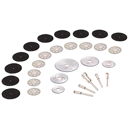 GOXAWEE Mini Disco Corte Diamante & Mini Hoja de Sierra Circular HSS & Mini Disco de Corte de Resina (3mm Mandril)para Cortar Madera Piedra Metal - Paquete de 30 Piezas GOXAWEE Mini Disco Corte Diamante & Mini Hoja de Sierra Circular HSS & Mini Disco de Corte de Resina (3mm Mandril)para Cortar Madera Piedra Metal - Paquete de 30 Piezas