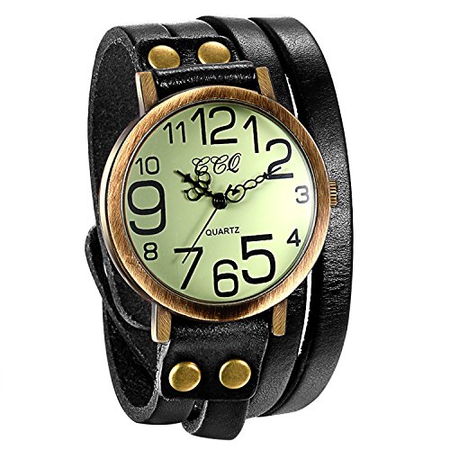 JewelryWe Luxury Vintage Pulsera de Cuero Reloj Hombres Mujeres Reloj de Pulsera Ladies Dress Cuarzo Relojes JewelryWe Luxury Vintage Pulsera de Cuero Reloj Hombres Mujeres Reloj de Pulsera Ladies Dress Cuarzo Relojes