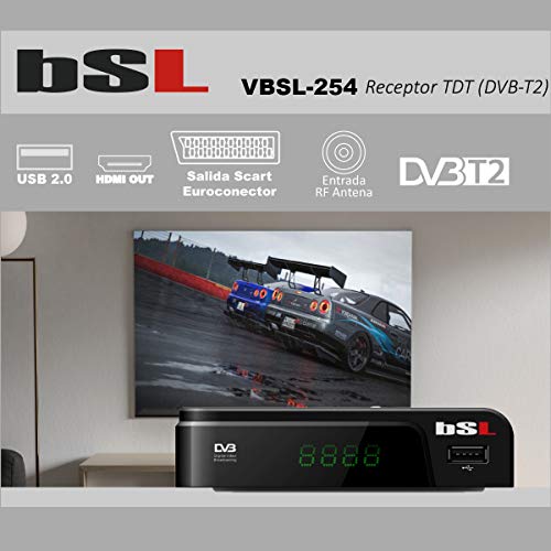 Sintonizador TDT-T2 VBSL-254 | Alta Definición | USB reproductor multimedia | HDMI | Euroconector SCART | Mando a distancia. Sintonizador TDT-T2 VBSL-254 | Alta Definición | USB reproductor multimedia | HDMI | Euroconector SCART | Mando a distancia.