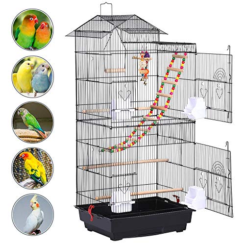 Yaheetech Jaula de Pájaros Jaula de Aves Canarios 46 x 35,5 x 99 cm Jaula para Mascota Yaheetech Jaula de Pájaros Jaula de Aves Canarios 46 x 35,5 x 99 cm Jaula para Mascota