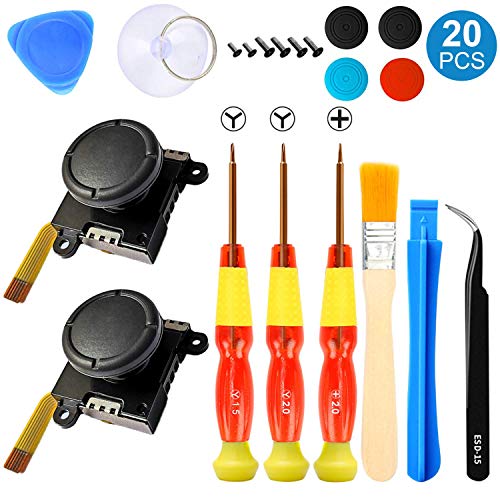 2 paquetes de 3D Joysticks Analógicos para Nintendo Switch Joy-Con, con Destornillador Herramientas de Reparación 2 paquetes de 3D Joysticks Analógicos para Nintendo Switch Joy-Con, con Destornillador Herramientas de Reparación
