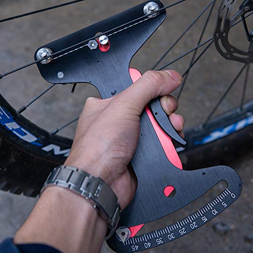 Beiyoule Medidor de tensión de bicicleta, radios de bicicleta, herramienta de calibración para radios de rueda de bicicleta o corrección