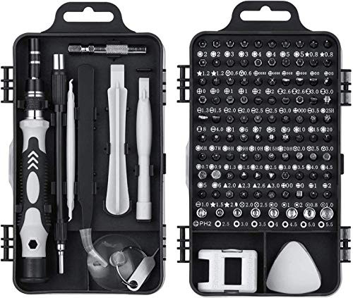 Juego de Destornilladores de Precisión,117 en 1 Herramientas Kit de Desmontar de Reparación para iPhones,PC,Smartphone,Cámara,Reloj,Gafas y otros aparatos electrónicos