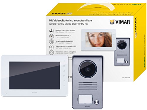 Kit videocitofonico de pared contenente 1 Videoportero Touch buttons manos libres a colores LCD 7 "