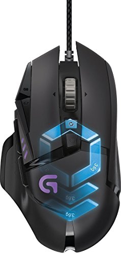 Logitech G502 Proteus Spectrum Ratón Gaming con Cable RGB Personalizable, Seguimiento Óptico 12.000 DPI, Peso Personalizable, 11 Botones Programables, PC/Mac, Negro Logitech G502 Proteus Spectrum Ratón Gaming con Cable RGB Personalizable, Seguimiento Óptico 12.000 DPI, Peso Personalizable, 11 Botones Programables, PC/Mac, Negro