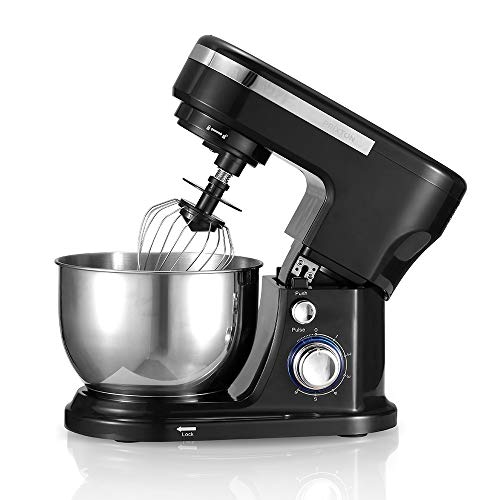 PRIXTON KR200 - Robot Cocina/Batidora Amasadora de Reposteria con Potente Motor de 1000 W, Incluye 3 Accesorios de batido y un Bol de 4L de Acero Inoxidable, Color Negro PRIXTON KR200 - Robot Cocina/Batidora Amasadora de Reposteria con Potente Motor de 1000 W, Incluye 3 Accesorios de batido y un Bol de 4L de Acero Inoxidable, Color Negro