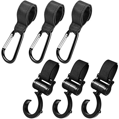 Yosemy Ganchos Carrito Bebé Universal Ganchos para Silla de Paseo 6 Pack Engancha de Cochecito Ganchos Para Cambiar Pañales y Bolsa de Compras, Negro Yosemy Ganchos Carrito Bebé Universal Ganchos para Silla de Paseo 6 Pack Engancha de Cochecito Ganchos Para Cambiar Pañales y Bolsa de Compras, Negro