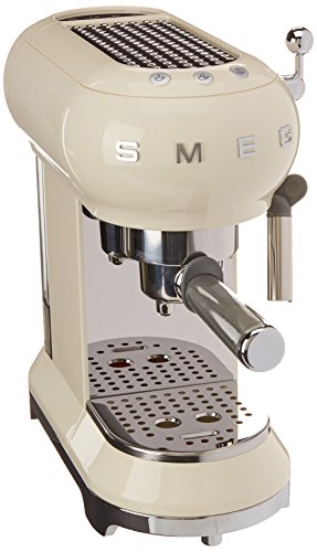 Smeg ECF01 RDEU/PBEU/CREU/BLEU Máquina de Café Expreso, 1350 W, 2 litros, plástico, Crema